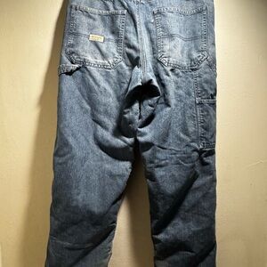 VINTAGE Wrangler Relaxed Fit Blue Fleece Lined Carpenter Jeans Men’s Size 32 x32